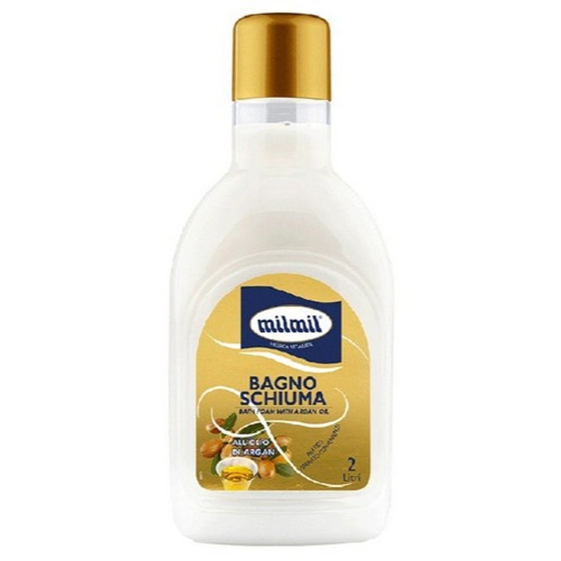 Mil Mil Bagno Schiuma all'Olio di Argan pjena za kupanje sa argan uljem bath foam with argan oil veliki format nuova vitamina (2L)