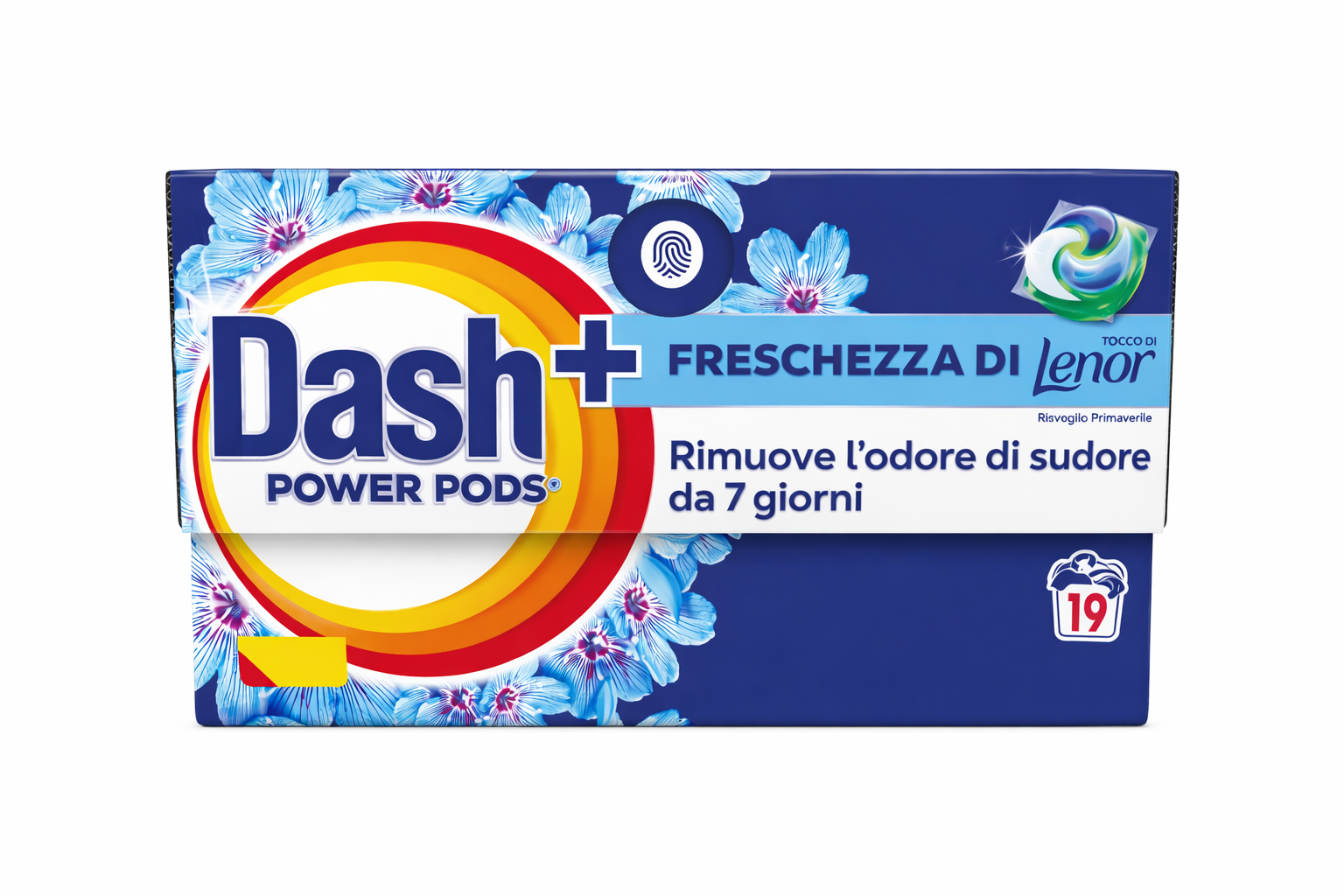 Dash Power kapsule+ Freshness di Lenor – 19 kapsula