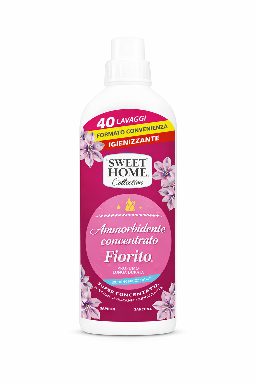 Sweet Home Ammorbidente Concentrato Fiorito Igienizzante Flowery (40 pranja)