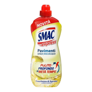 Smac Express Pavimenti Freschezza di Agrumi Senza Risciacquo Pulito Profondo in Metà Tempo (1L)