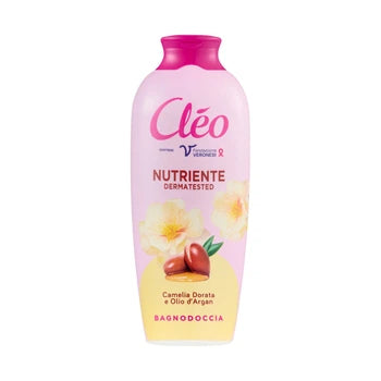 Cléo Nutriente Bagnodoccia Camelia Dorata e Olio d'Argan hranjivi gel za tuširanje zlatna kamelija i argan ulje dermatested Veronesi (500ml)