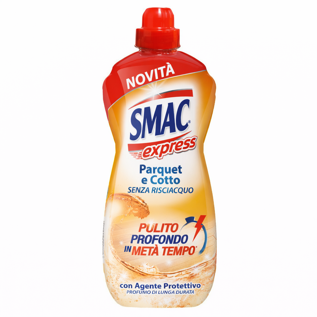 Smac Express Detergente Parquet e Cotto Senza Risciacquo con Agente Protettivo (1L)