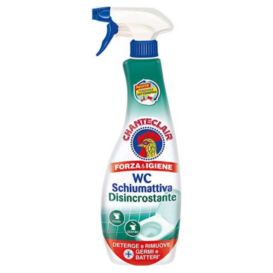 Chanteclair Forza & Igiene WC Schiumattiva Disincrostante Deterge e Rimuove Germi e Batteri (625ml)