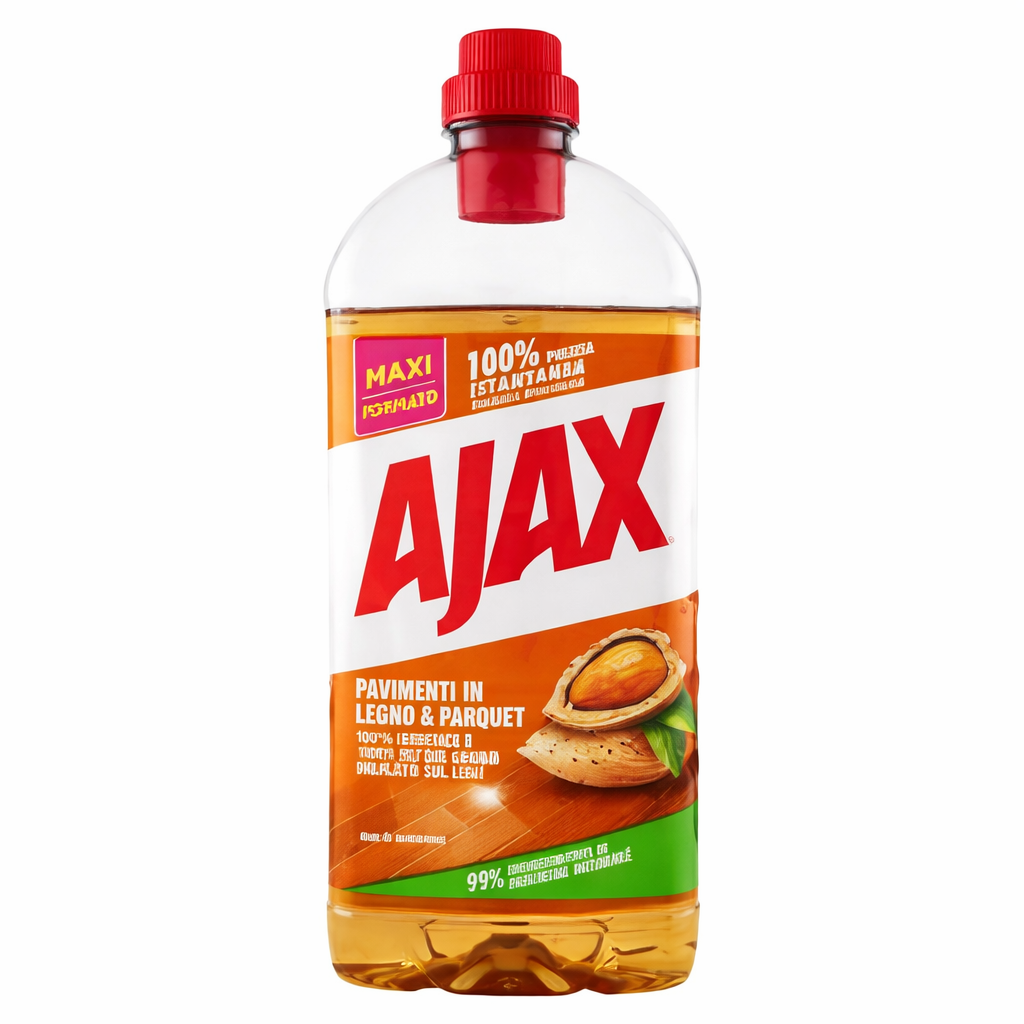 Ajax Detergente Pavimenti in Legno e Parquet Olio di Mandorla 100% Ingredienti di Origine Naturale (1.5L)