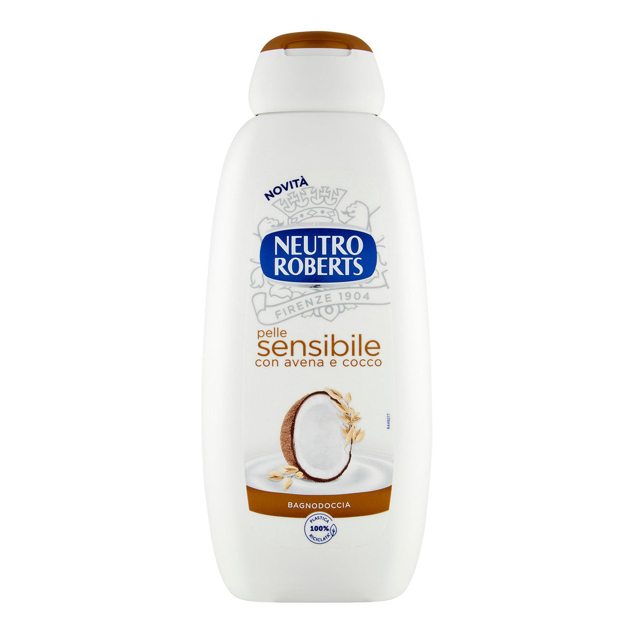 Neutro Roberts Pelle Sensibile Bagnodoccia con Avena e Cocco gel za tuširanje osjetljiva koža zob i kokos novità plastica 100% riciclata Firenze 1904 (400ml)
