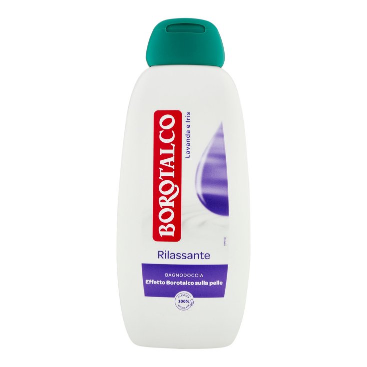 Borotalco Rilassante Lavanda e Iris Bagnodoccia gel za tuširanje lavanda i iris effetto borotalco sulla pelle opuštajući miris plastica 100% riciclata (450ml)