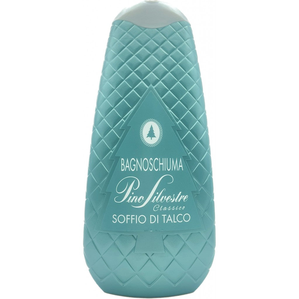 Pino Silvestre Classico Soffio di Talco Bagnoschiuma pjena za kupanje dašak talka nježni puderasti miris kultni tirkizni dizajn Made in Italy (500ml)