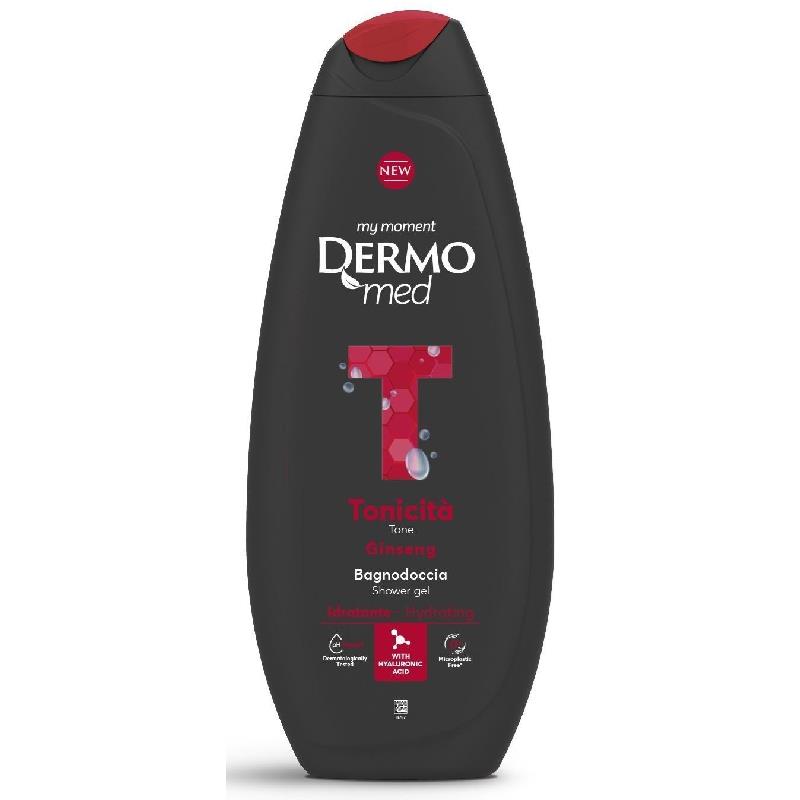 DERMOmed My Moment Tonicità Ginseng Bagnodoccia gel za tuširanje ginseng sa hijaluronskom kiselinom tonizira i energizira microplastic free dermatološki testiran NEW (500ml)