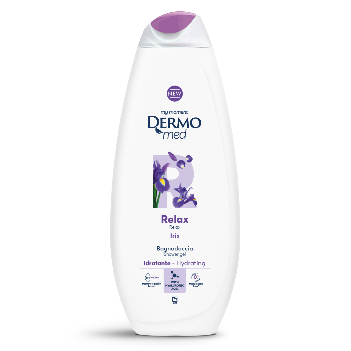 DERMOmed My Moment Relax Iris Bagnodoccia Idratante Hydrating gel za tuširanje iris sa hijaluronskom kiselinom pH neutral microplastic free dermatološki testiran NEW (500ml)