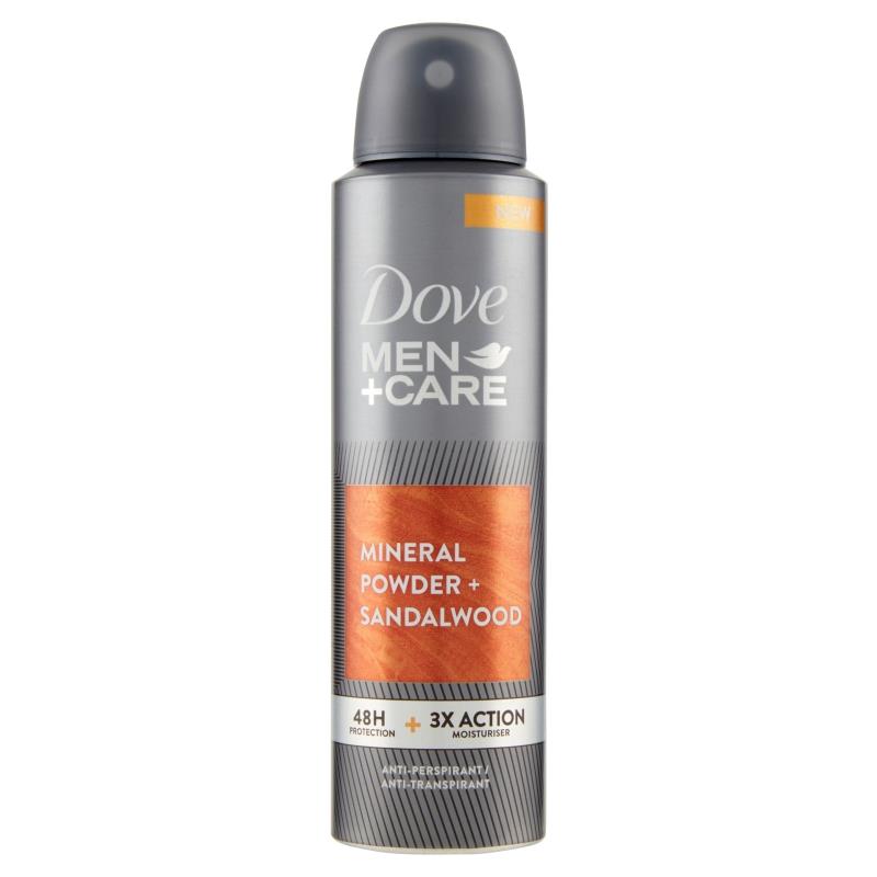 Dove Men+Care Mineral Powder + Sandalwood Deo Spray anti-perspirant za muškarce mineralni puder i sandalovina 48h zaštita 3x action hidratacija (150ml)