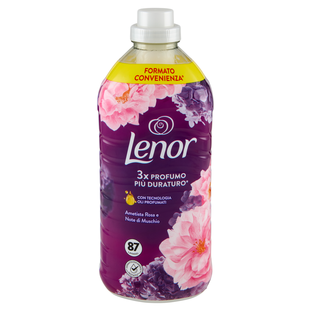 Lenor Ammorbidente Ametista Rosa e Note di Muschio 3X Profumo Più Duraturo (87 pranja)