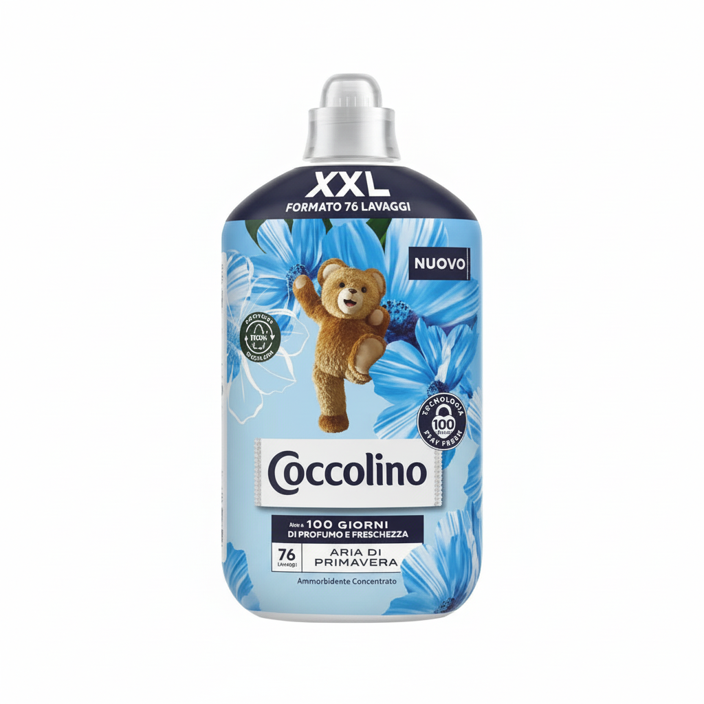 Coccolino Ammorbidente Concentrato Aria di Primavera 100 Giorni di Profumo XXL (76 pranja)