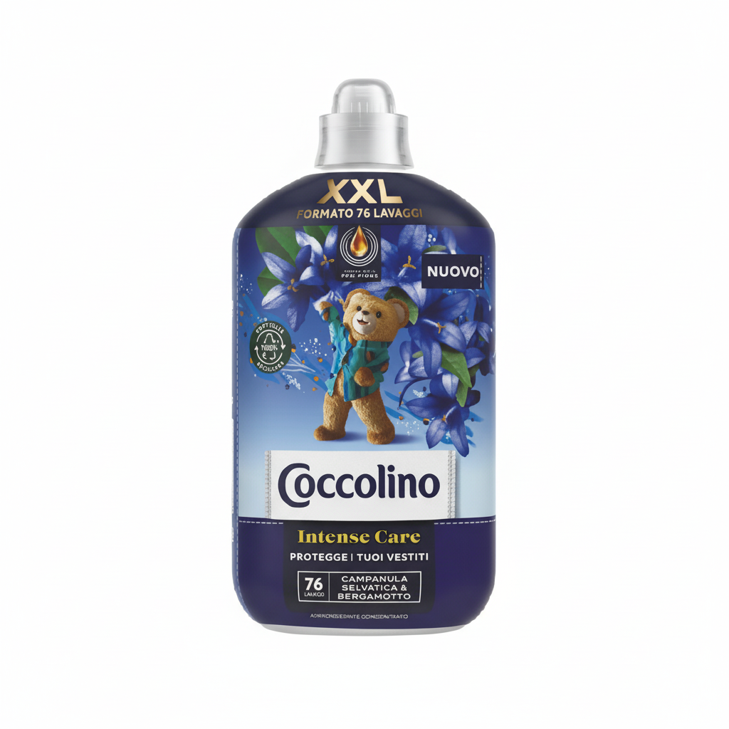 Coccolino Intense Care Ammorbidente Campanula Selvatica & Bergamotto XXL (76 pranja)