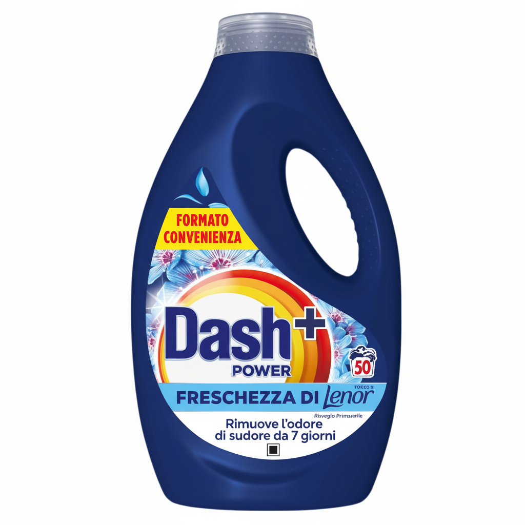 Dash Power + Lenor – Tečni deterdžent (50 pranja)