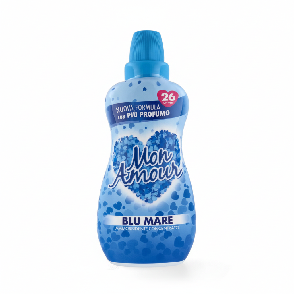 Felce Azzurra Mon Amour Ammorbidente Concentrato Blu Mare Nuova Formula con Più Profumo (26 pranja)