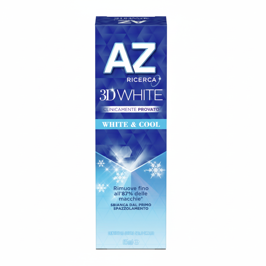 AZ 3D White & Cool pasta za zube klinički dokazano uklanja do 87% mrlja bijeli od prvog četkanja (65ml)