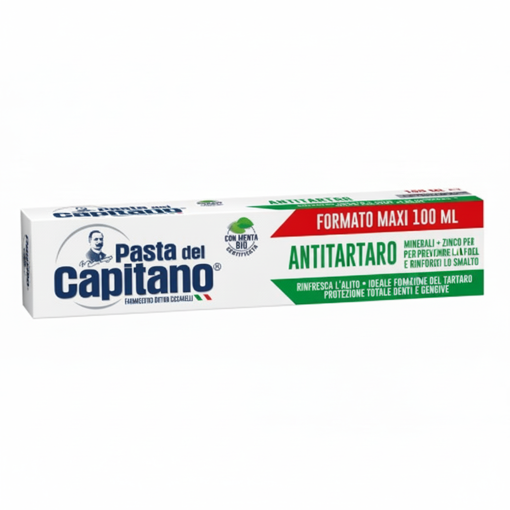 Pasta del Capitano Antitartaro pasta za zube protiv kamenca sa cinkom i biljnim ekstraktima formato maxi (100ml)