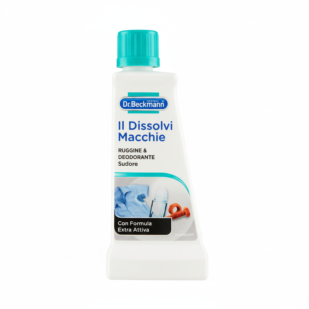 Dr. Beckmann Il Dissolvi Macchie Ruggine & Deodorante Sudore con Formula Extra Attiva Riciclabile Made in Germany (50ml)