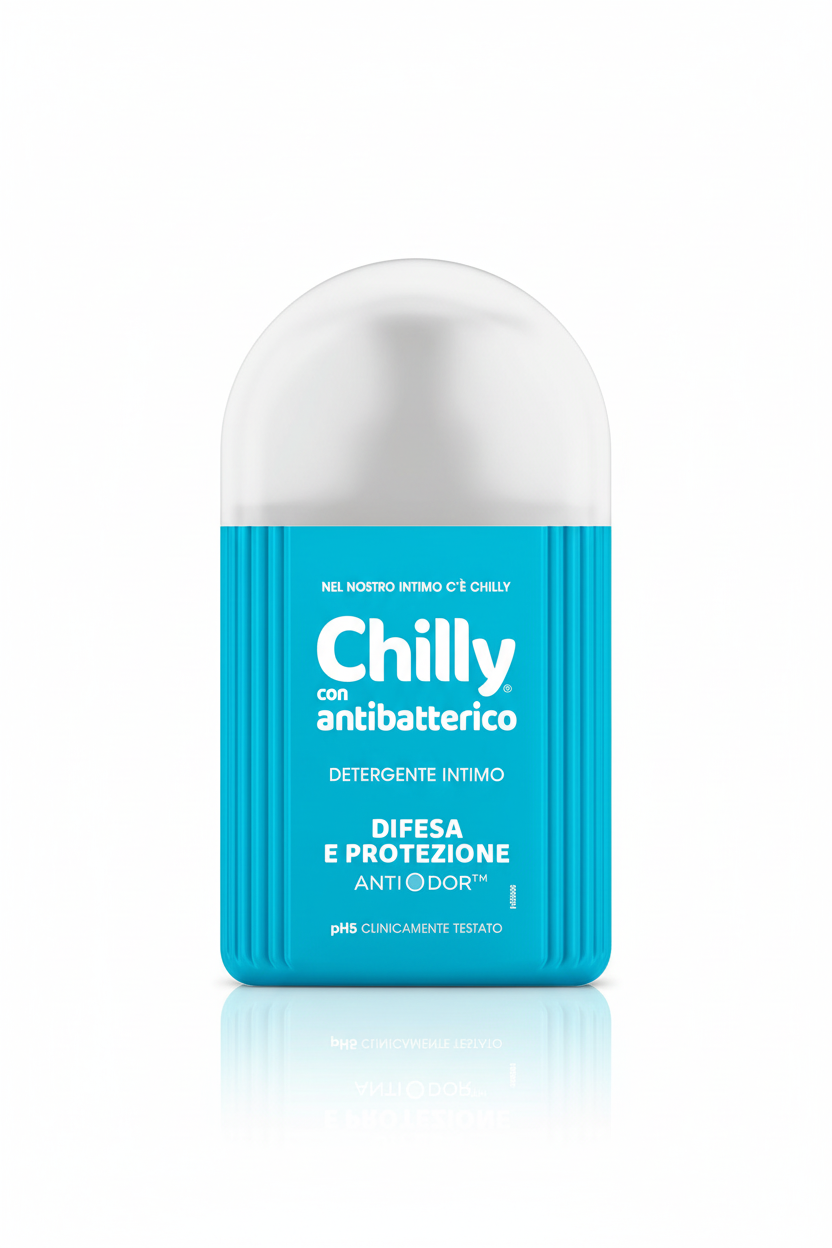 Chilly con Antibatterico Detergente Intimo Difesa e Protezione AntiOdor pH 5 antibakterijska intimna njega novo pakovanje il tuo Chilly nuovo look klinički testiran (200ml)
