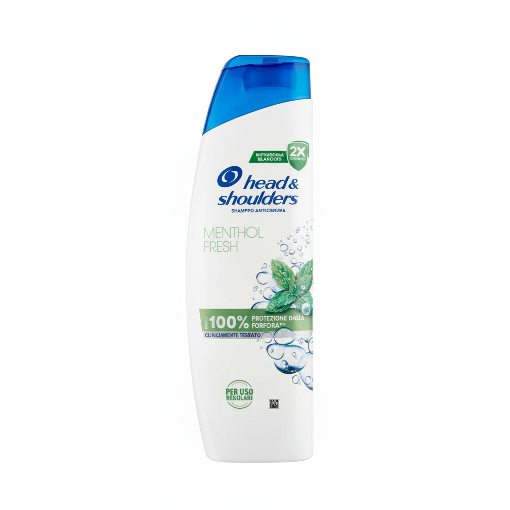 Head & Shoulders Menthol Fresh Shampoo Antiforfora 100% Protezione dalla Forfora con Mentolo Rinfrescante Clinicamente Testato (250ml)