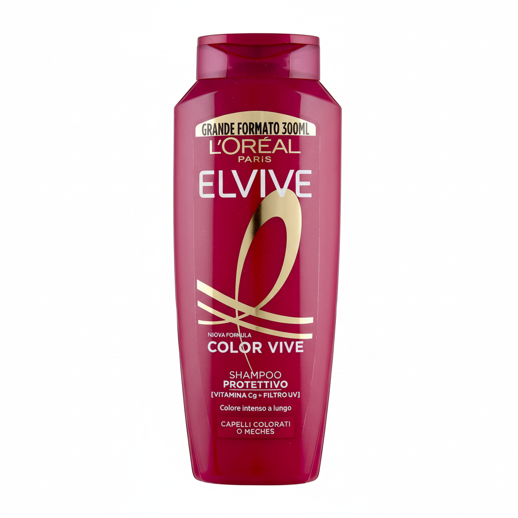L'Oréal Elvive Color Vive Shampoo Protettivo Nuova Formula con Vitamina Cg + Filtro UV Colore Intenso a Lungo per Capelli Colorati o Meches (300ml)