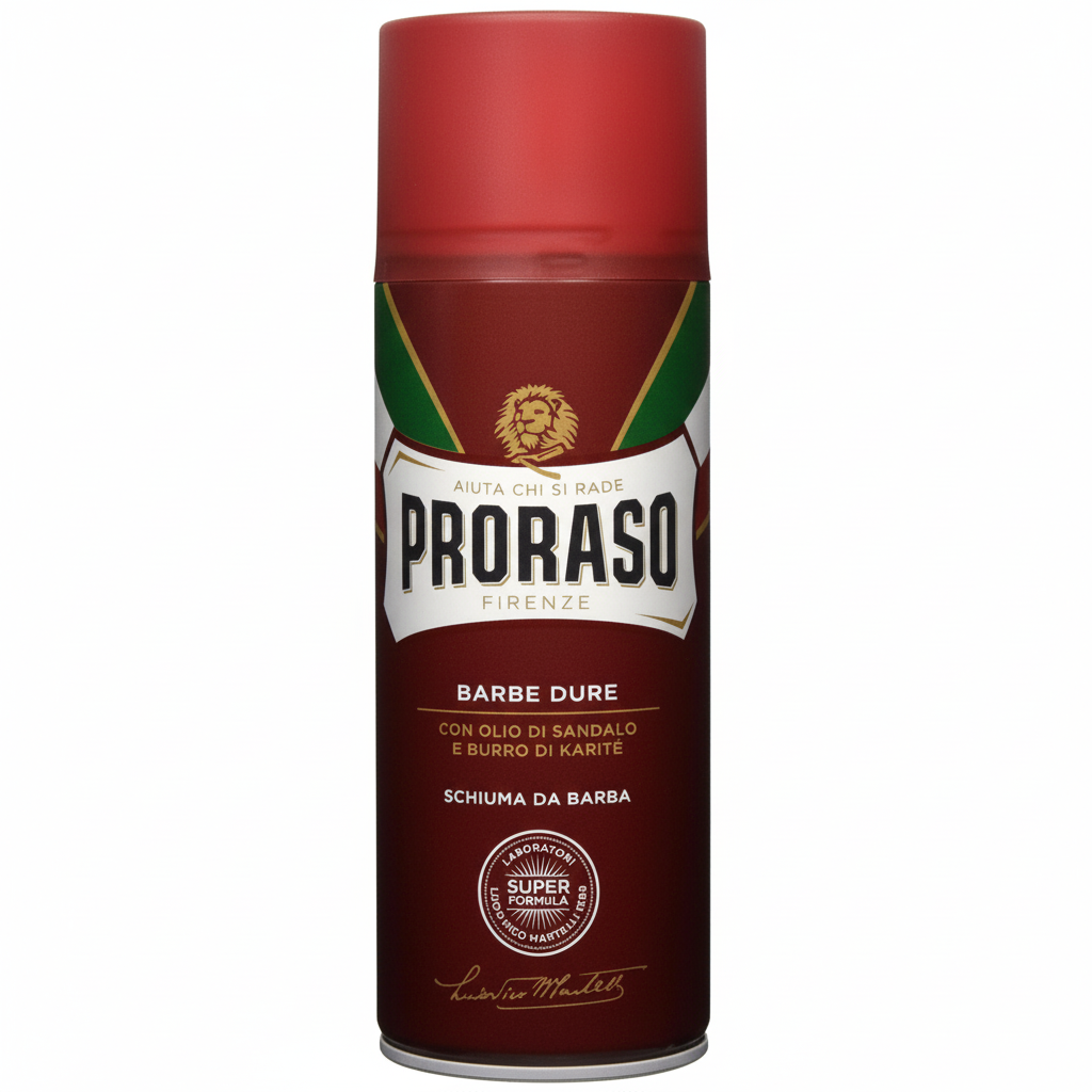 Proraso Schiuma da Barba Barbe Dure - pjena za brijanje za tvrdu bradu sa uljem sandalovine i karite puterom