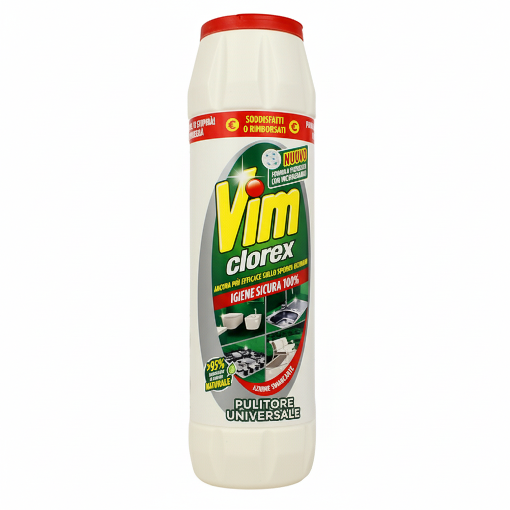 Vim Clorex Pulitore Universale con Candeggina Igiene Sicura 100% Azione Antimacchia (500ml)