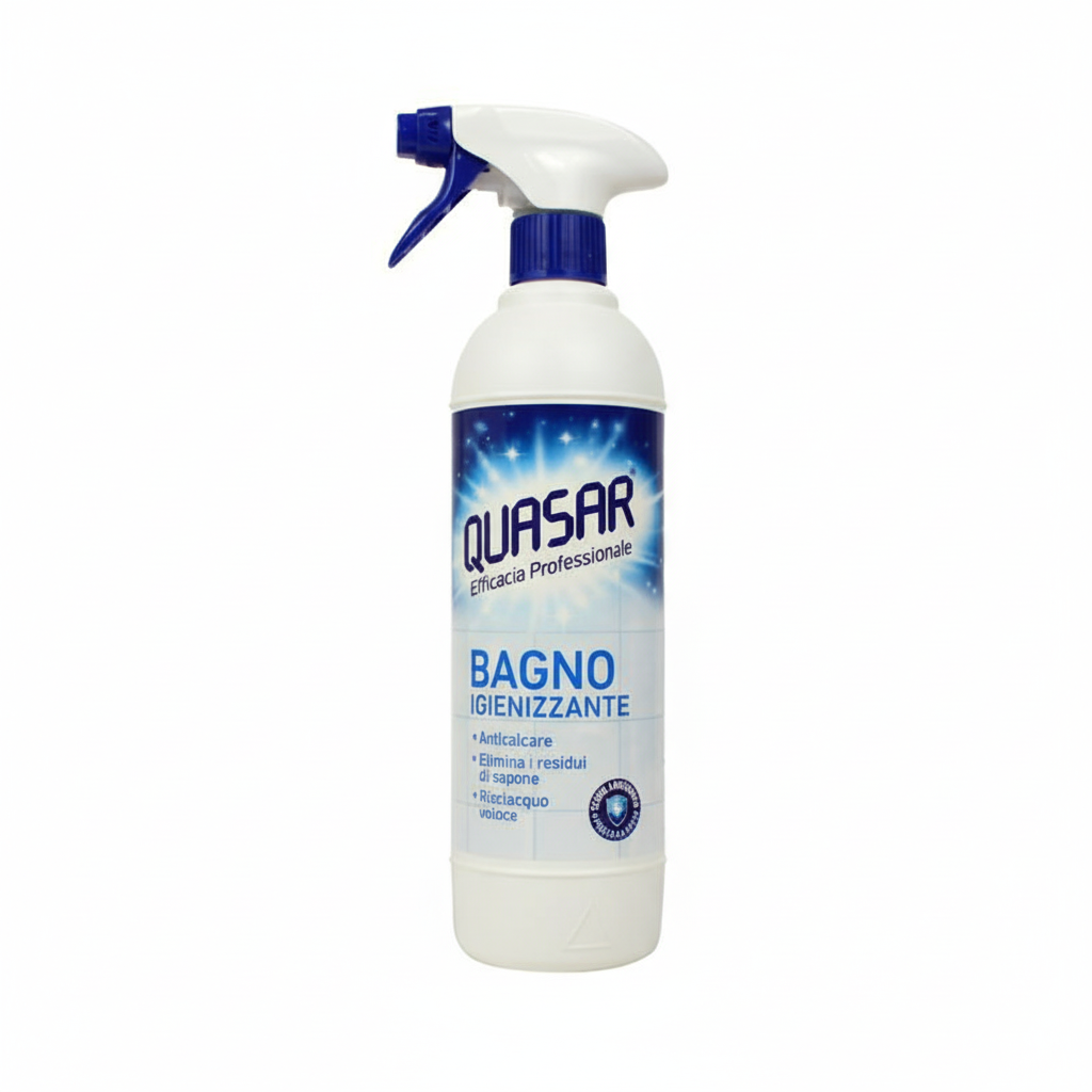 Quasar Linea Professionale Bagno Igienizzante Anticalcare Elimina i Residui di Sapone Risciacquo Veloce (750ml)
