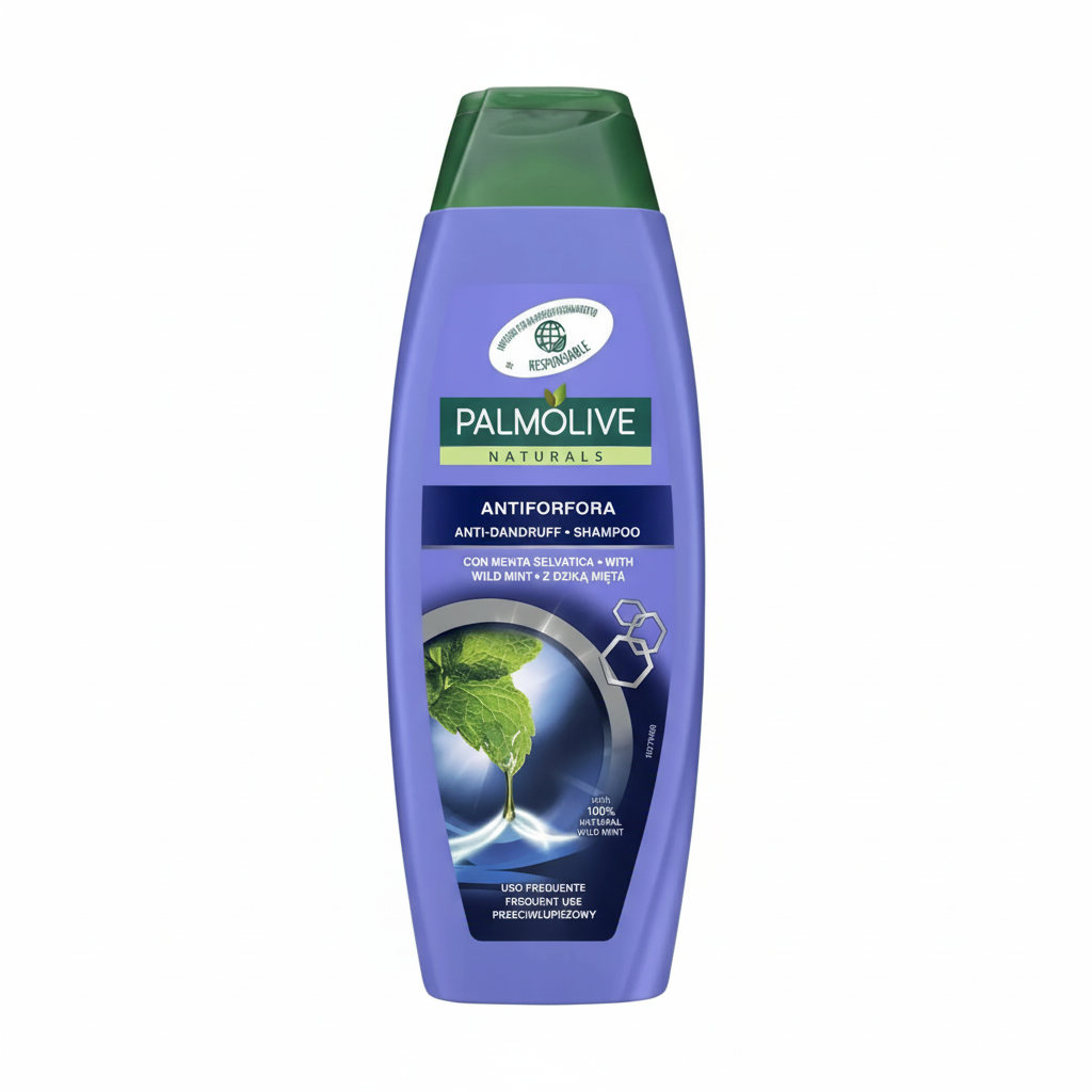 Palmolive Naturals Antiforfora Shampoo con Menta Selvatica 100% Naturale Uso Frequente Dermatologicamente Testato (350ml)