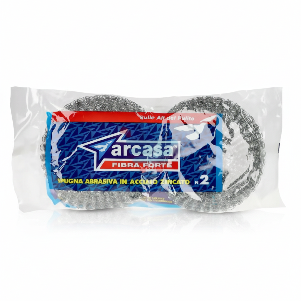Arcasa Spugna Abrasiva in Acciaio Zincato Fibra Forte abrazivna sunđer od pocinkovane čelika jaka vlakna (2 komada)