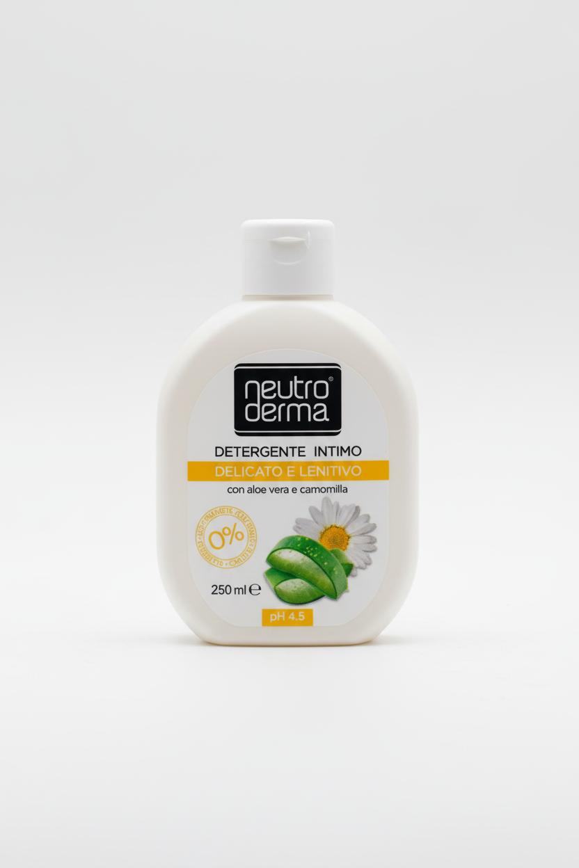 Neutro Derma Detergente Intimo Delicato e Lenitivo con Aloe Vera e Camomilla pH 4.5 0% parabena bojila alergena intimna njega klinički testiran (250ml)