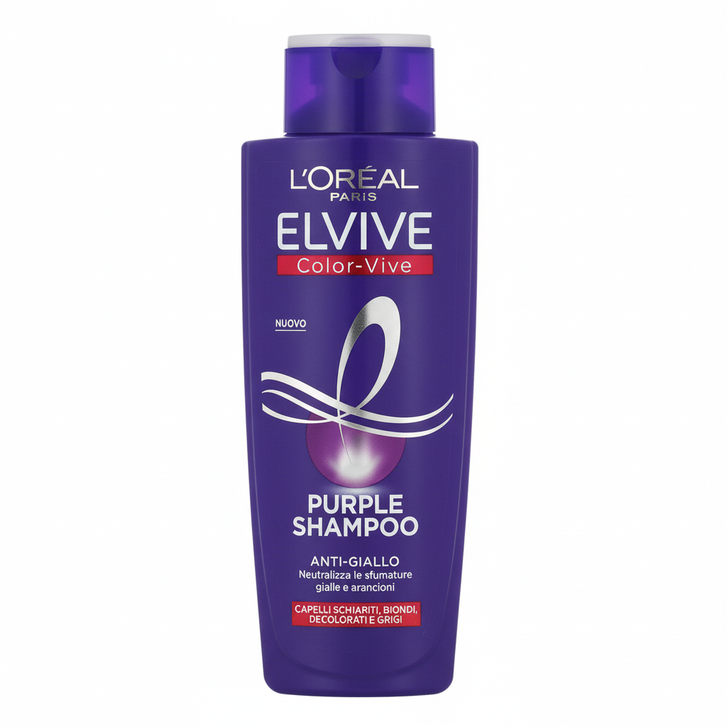 L'Oréal Elvive Color Vive Purple Shampoo Anti-Giallo Neutralizza le Sfumature Gialle e Arancioni per Capelli Schiariti Biondi Decolorati e Grigi (200ml)