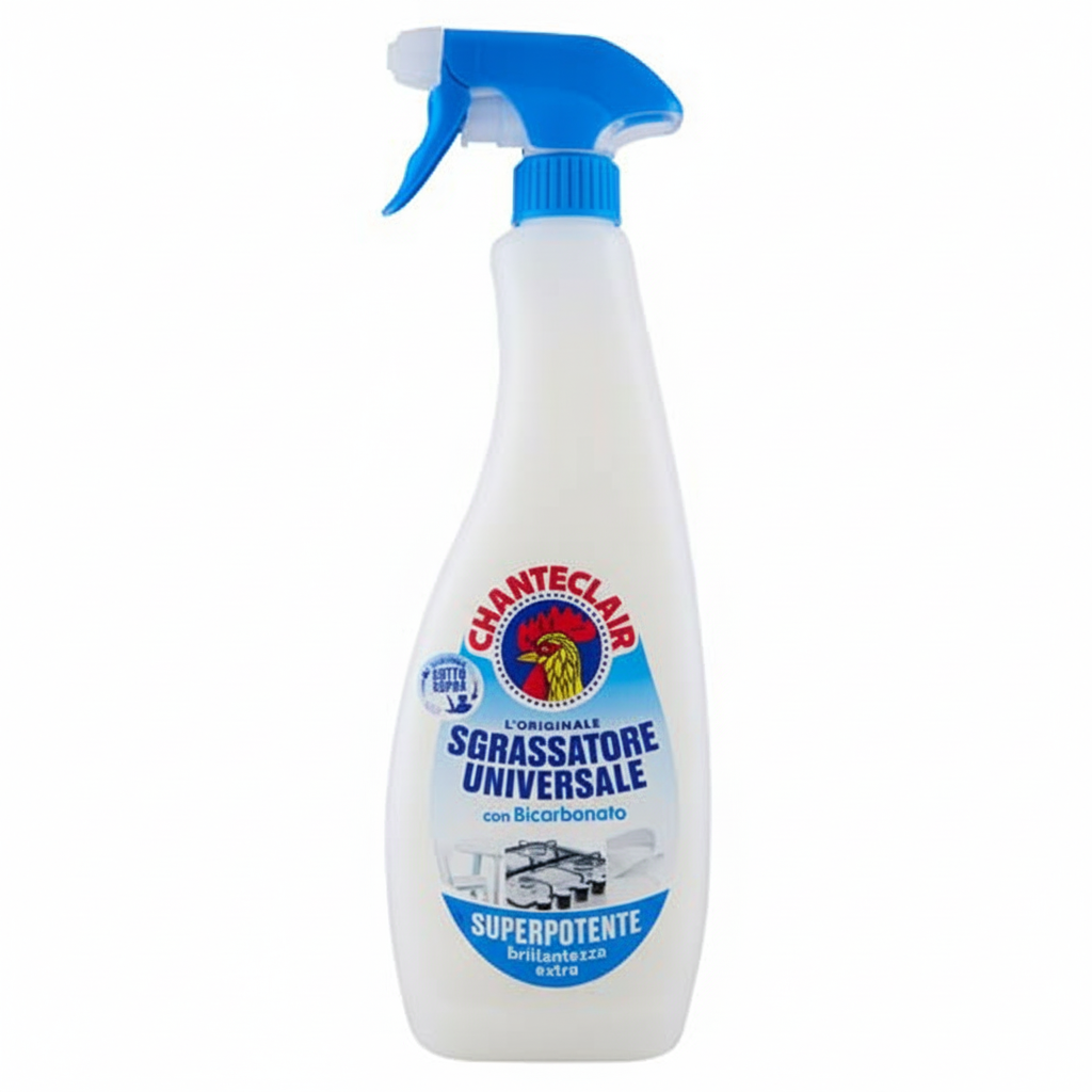 Chanteclair Sgrassatore Universale con Bicarbonato Superpotente Brillantezza Pulito Garantito Rimuove Ogni Tipo di Sporco (625ml)