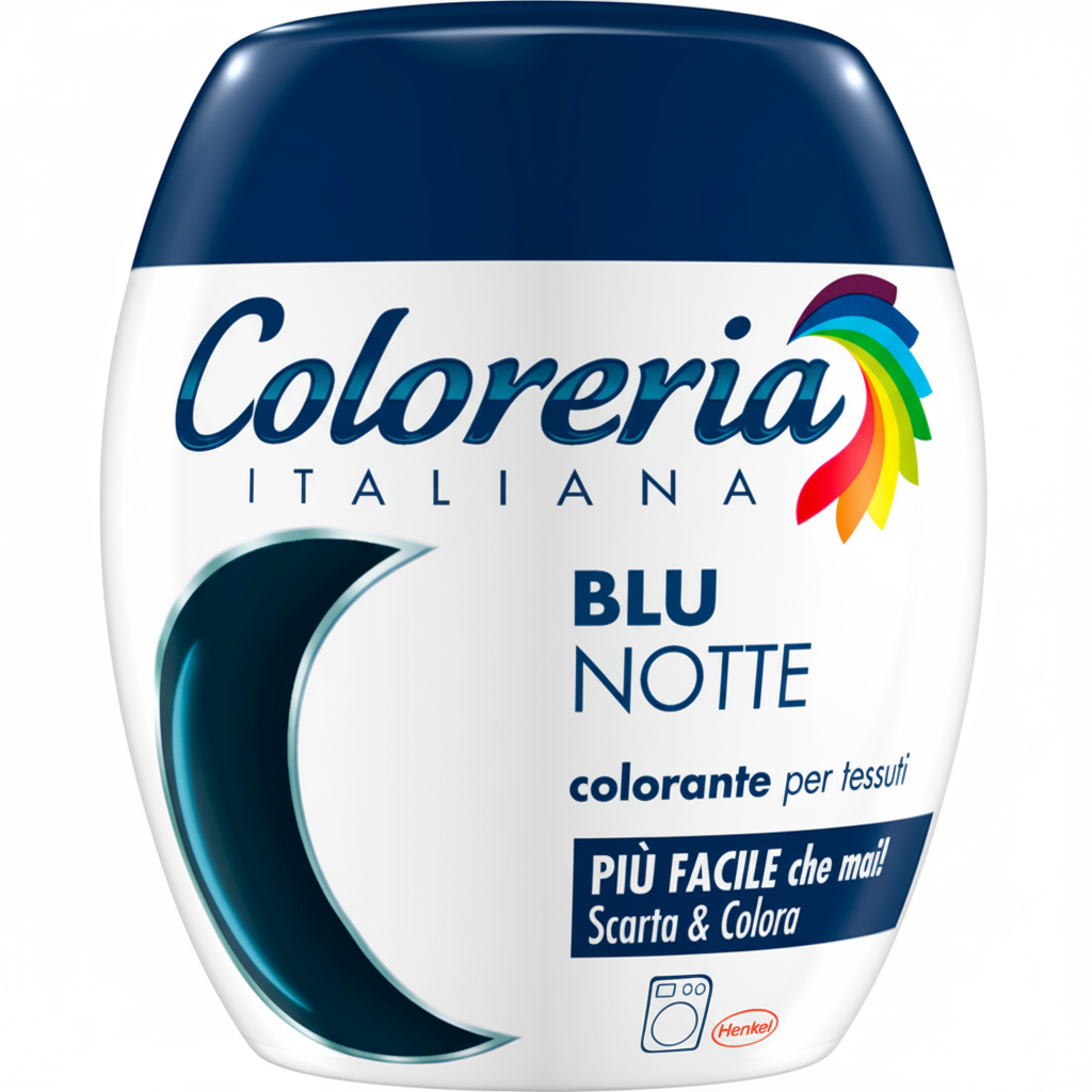 Coloreria Italiana Blu Notte Colorante per Tessuti Più Facile che Mai Scarla & Colora Colore Intenso e Duraturo Made in Italy (350g)