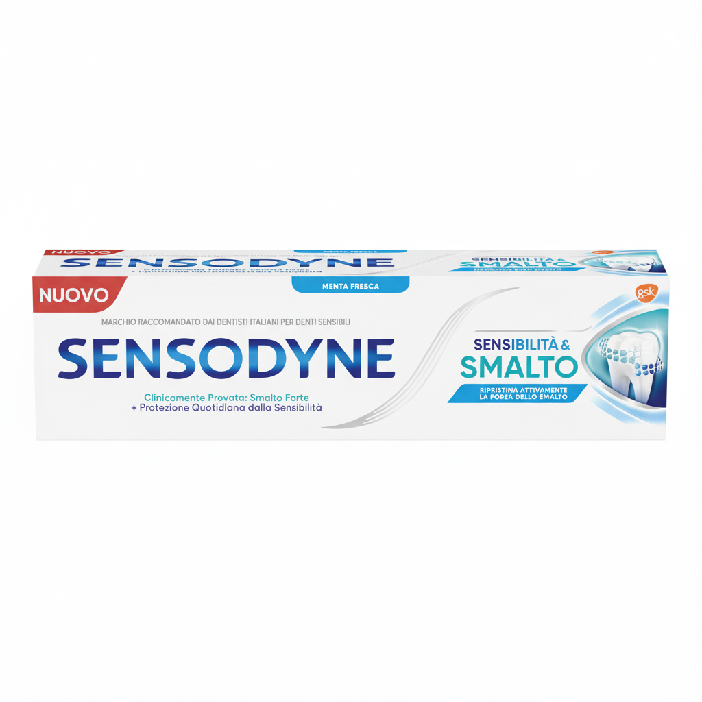 Sensodyne Sensibilità & Smalto Menta Fresca pasta za zube za osjetljive zube jača gleđ svakodnevna zaštita (75ml)