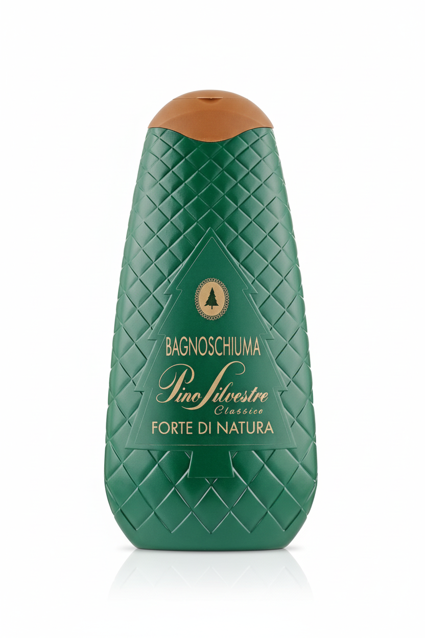 Pino Silvestre Classico Forte di Natura Bagnoschiuma pjena za kupanje snaga prirode kultni borovi miris premium reljefna boca Made in Italy (750ml)