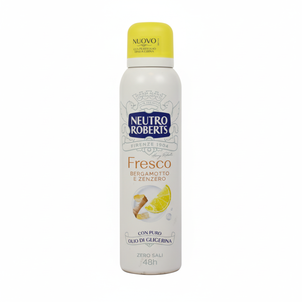 Neutro Roberts Fresco Delicato Pera & Zenzero Deo Spray dezodorans kruška i đumbir 48h zaštita 0% alkohola (150ml)