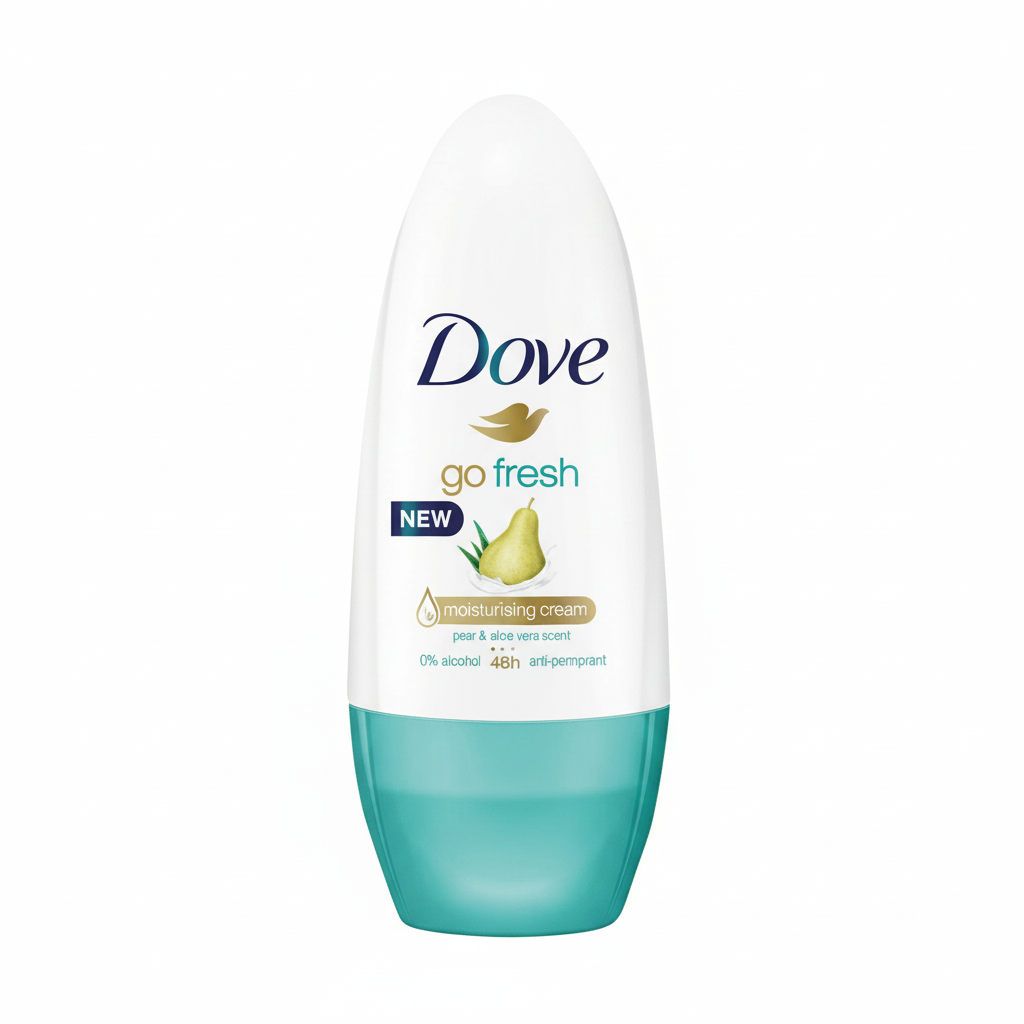 Dove Go Fresh Pear & Aloe Vera Roll-On dezodorans miris kruške i aloe vere sa 1/4 hidratantne kreme 48h zaštita (50ml)