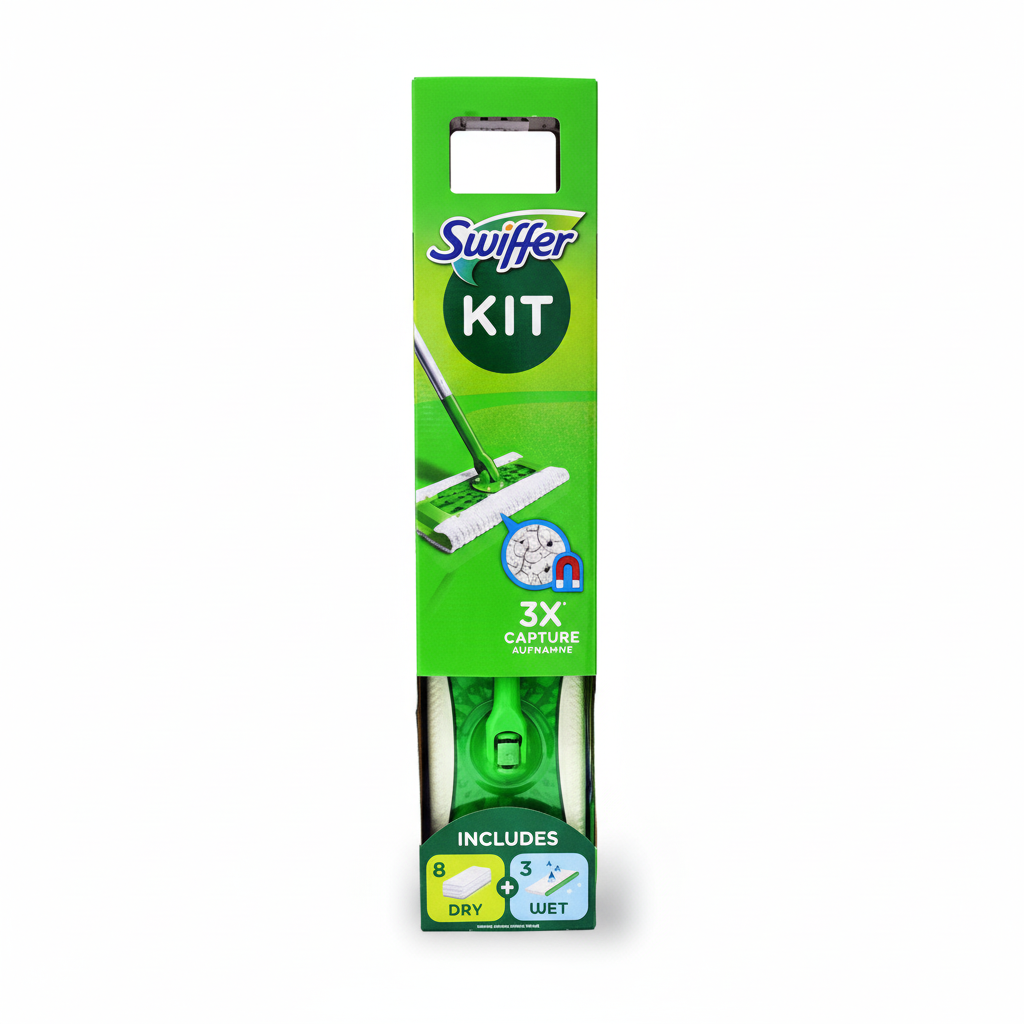 Swiffer Kit Starter Set brisač podova 3x capture magnetska tehnologija 8 suhih + 3 mokra uloška kompletni set (1 set)