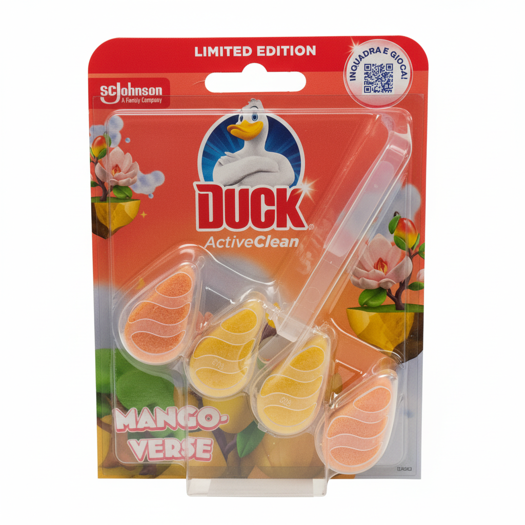 Duck ActiveClean Mango Verde Limited Edition osvježivač za WC šolju miris manga i zelenog voća limitirana edicija (1 komad)