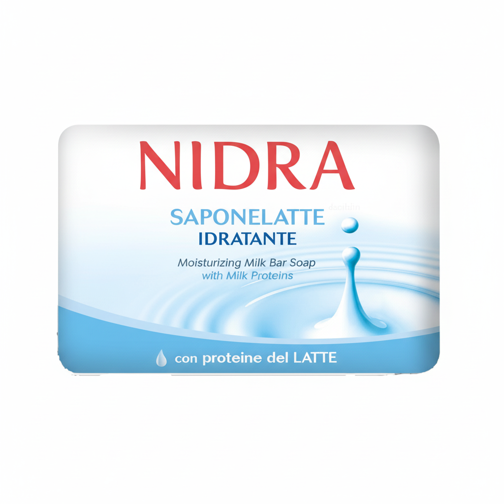 Nidra Saponelatte Idratante Bar Soap hidratantni sapun u šipci sa proteinima mlijeka moisturizing milk bar soap nježno čišćenje (90g)