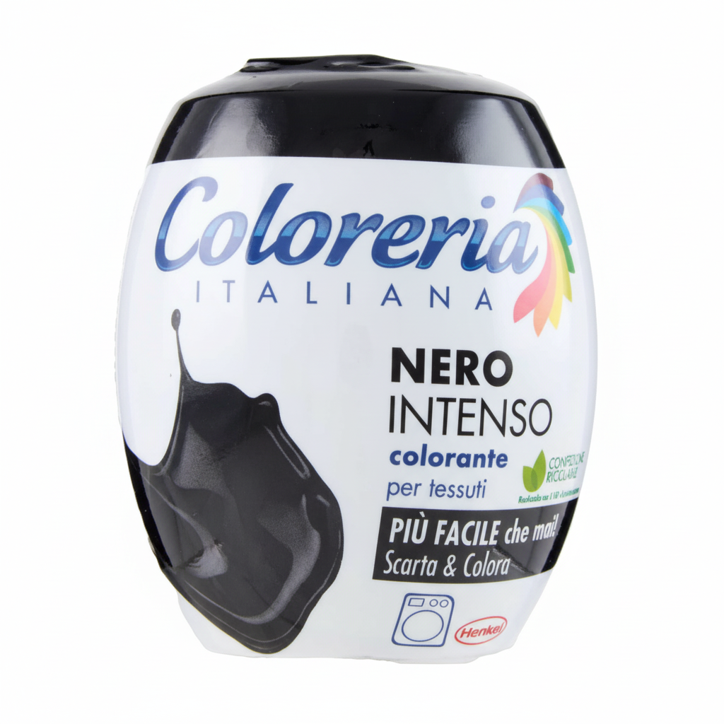 Coloreria Italiana Nero Intenso Colorante per Tessuti Più Facile che Mai Scarla & Colora Colore Intenso e Duraturo Made in Italy (350g)