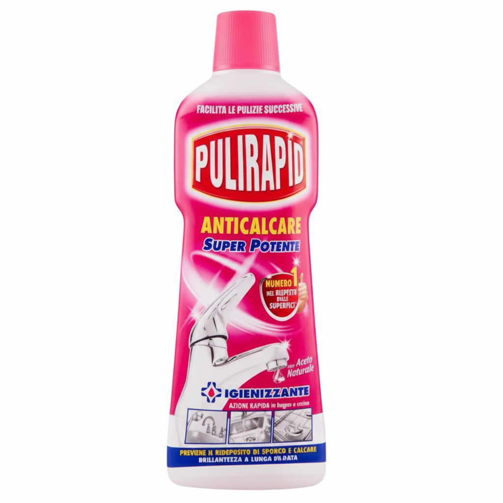 Pulirapid Anticalcare Super Potente Igienizzante Numero 1 in Italia Previene il Rideposito di Sporco e Calcare (750ml)