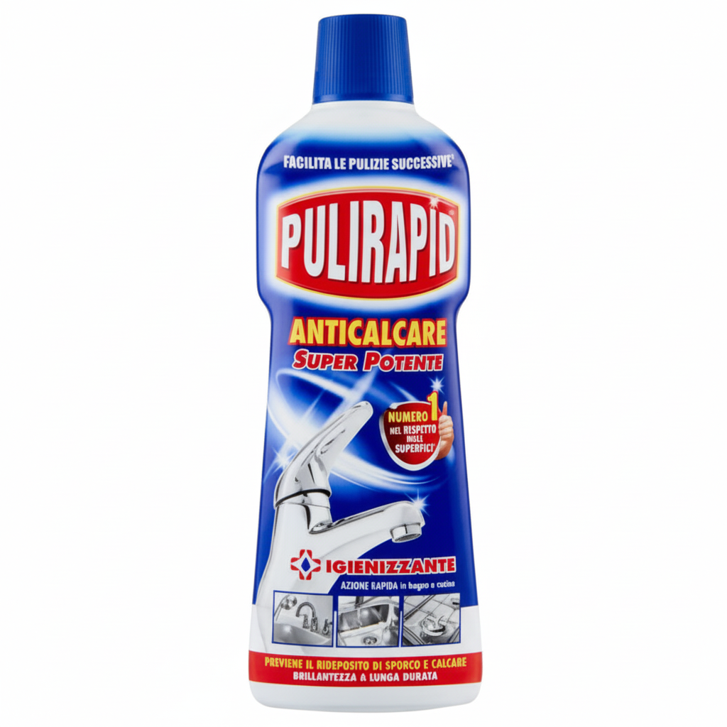 Pulirapid Anticalcare Classico Super Potente Igienizzante Numero 1 in Italia Previene il Rideposito di Sporco e Calcare (750ml)