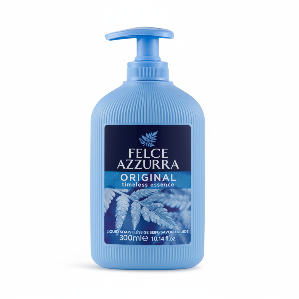 Felce Azzurra Original Timeless Essence Liquid Soap Sapone Liquido Mani Profumo Classico Paglieri Made in Italy (300ml)
