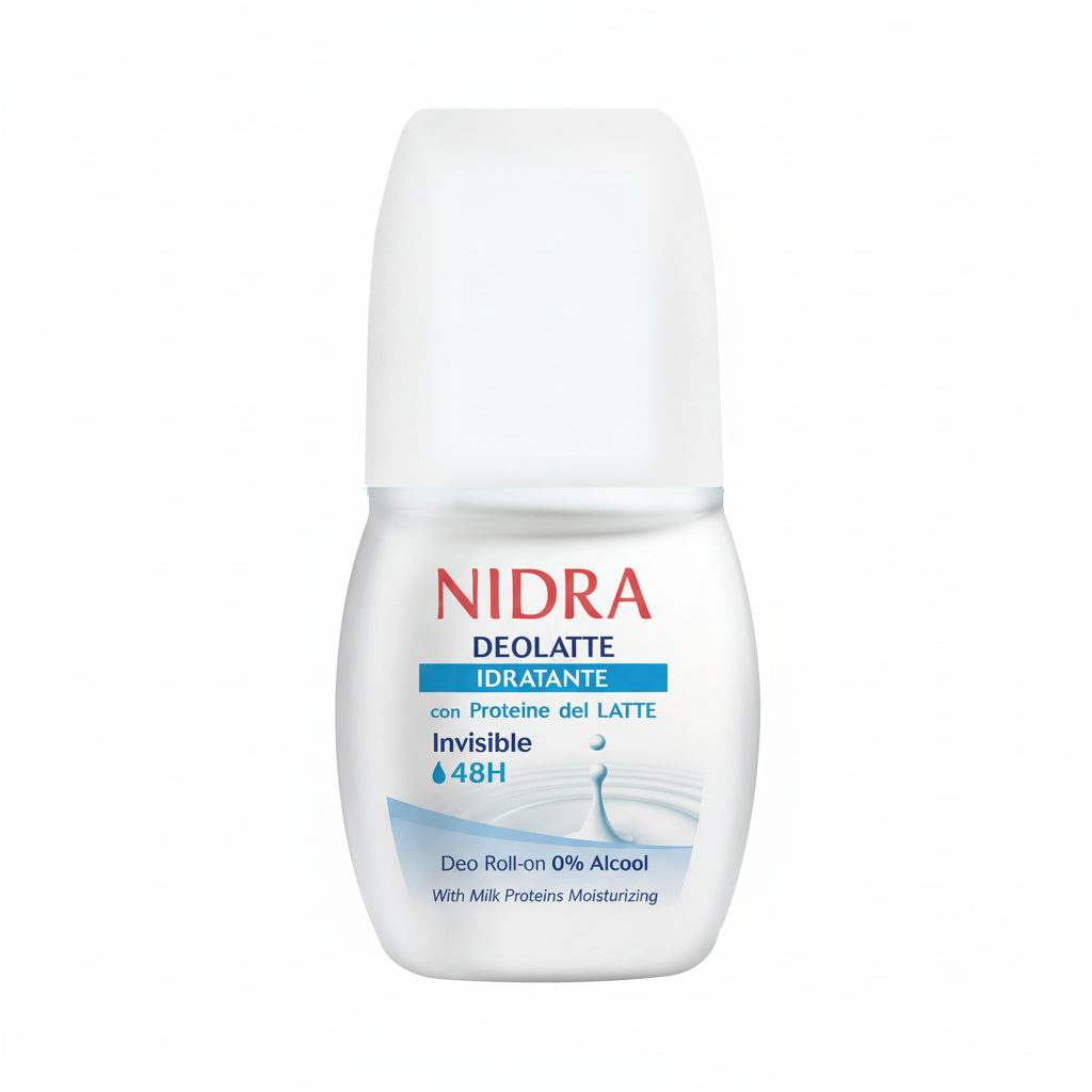 Nidra Deolatte Idratante Roll-On dezodorans sa proteinima mlijeka hidratantna formula 48h zaštita 0% alkohola (50ml)