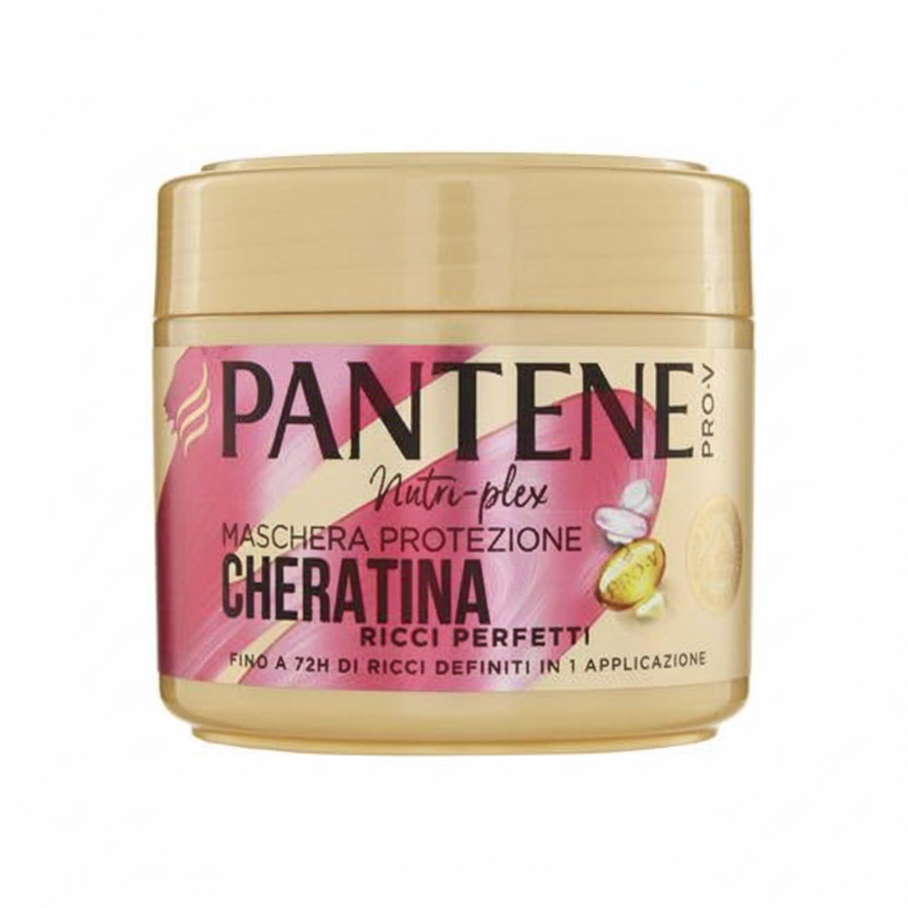 Pantene Pro-V Nutri-Plex Maschera Protezione Cheratina Ricci Perfetti Fino a 72h di Ricci Definiti in 1 Applicazione (160ml)