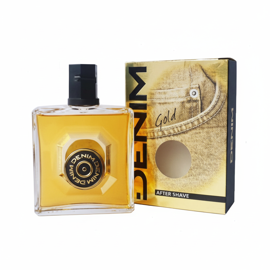 Denim Gold After Shave losion poslije brijanja zlatna premium fraganca svježi i drveni miris za muškarce (100ml)