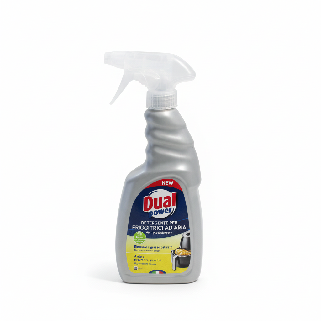 Dual Power Detergente per Friggitrici ad Aria Air Fryer Detergent Rimuove il Grasso Ostinato Aiuta a Rimuovere gli Odori (750ml)
