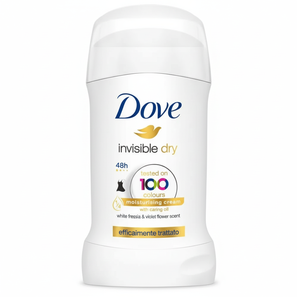 Dove Invisible Dry Stick dezodorans u stiku 48h zaštita ne ostavlja bijele tragove miris bijelog frezije i ljubičice (40ml)